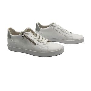 GEOX Respira White Silver Side Zipper Sneakers Size 10 Women's